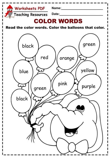 pin  sandragrin  english color word activities word activities
