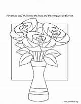 Coloring Pages Kids Shavuot Jewish sketch template