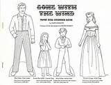 Gone Wind Coloring Book Paper Pages Doll Adult Dolls Ralph Hodgdon Template Choose Board sketch template