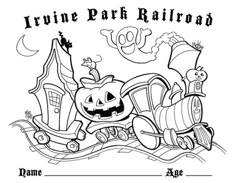 halloween coloring page irvine park railroad irvineparkrailroadcom