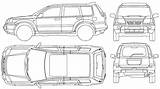 Nissan Trail Blueprints 2005 Car Suv Drawing Sketch Click Templates Outlines Scheme Right Save Autoautomobiles sketch template