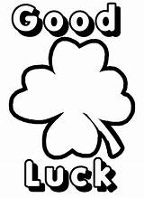 Clover Leaf Coloring Printable Four Luck Good St Shamrock Patrick Printables Card Pages Colouring Print Clipart Clovers Patricks Frame Saint sketch template