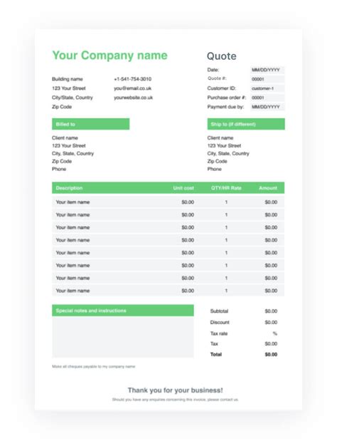 landscaping quote template wise