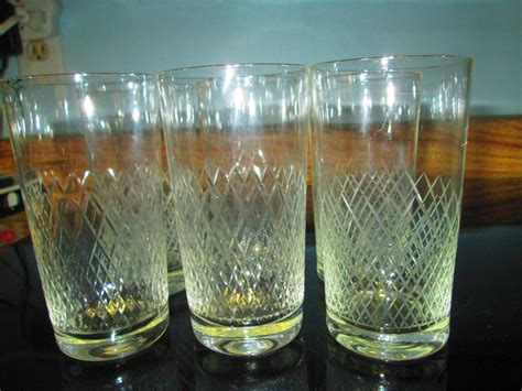 Beautiful Crystal Drink Glasses Etched Crystal Glasses Water Etsy