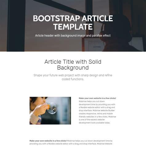 html bootstrap   page template
