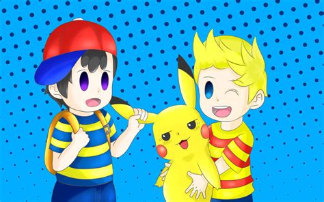 Ness Pikachu And Lucas 3 By Gonzown On Deviantart