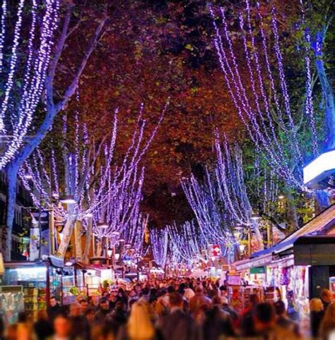 christmas vibes  lights  la rambla barcelona catalonia europe christmas  europe