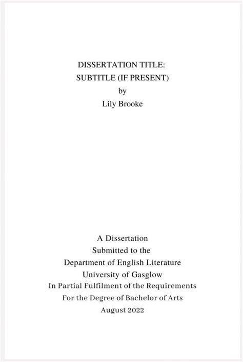 write dissertation title page   trueeditors