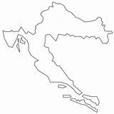 Croatia Map Europe Contour Geo sketch template