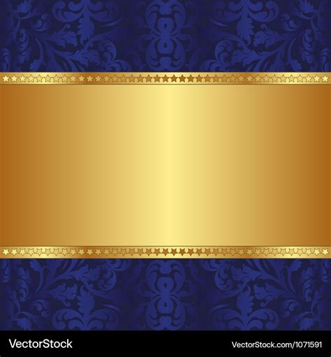 blue  gold background royalty  vector image