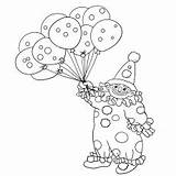 Balloons Balloon Coloring Pages Clown Printable Cute Toddler sketch template