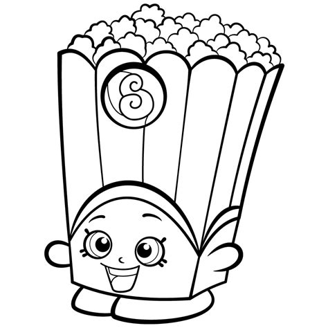 popcorn box poppy shopkins coloring page  printable coloring