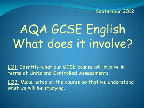 aqa gcse english whats involved teaching resources