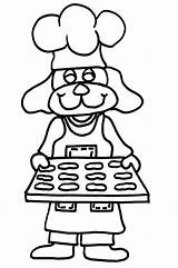 Cookies Coloring Tocolor Baking Pages Puppy Smiling sketch template