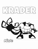 Coloring Mixels Krader Mixel Series Pages sketch template