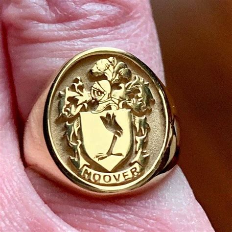 sterling silverfamily crest coat  arms heraldic etsy unique mens rings mens gold rings