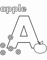 Coloring Apple Pages Letter Printable Toddlers Preschool Kindergarten Alphabet Letters Color Sheet Onlinecoloringpages Print Drawing Categories sketch template