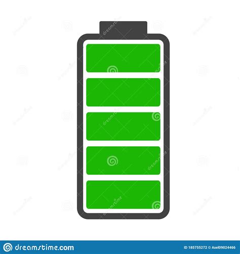 battery charge level indicator bar icon full empty  loading  white  design stock