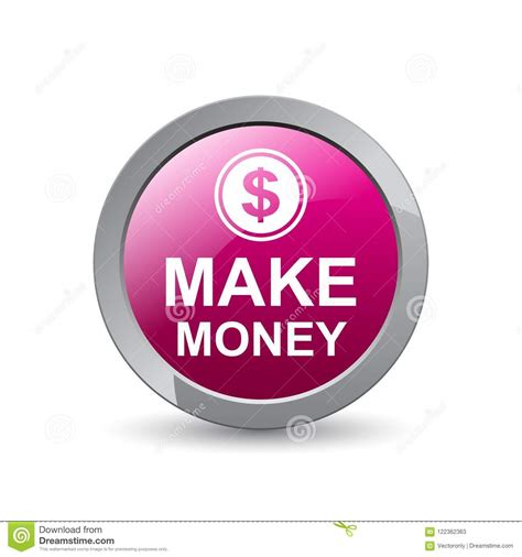 make money web button stock illustration illustration of