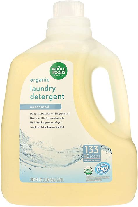 amazoncom  foods market organic laundry detergent   loads unscented  fl oz