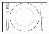 Dinner Plate Plates Food A4 Templates Placemat Kids Editable Teller Sparklebox Simple Choose Board Children Theme Activities Classes Cooking Set sketch template