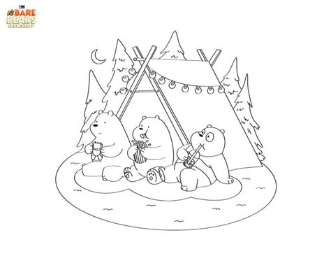bare bears coloring pages coloringbay