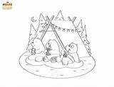 Escandalosos Camping Coloringbay Imprimir sketch template