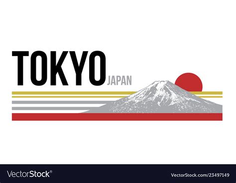 tokyo japan sport print royalty  vector image