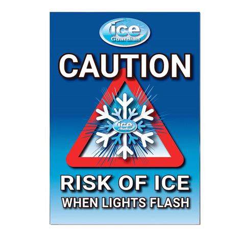 ice warning flashing led safety sign sg world