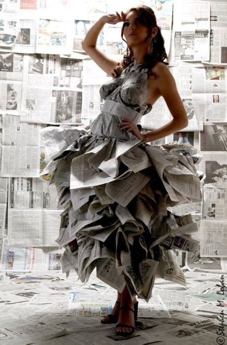 vestido de jornal paper fashion ideias fashion