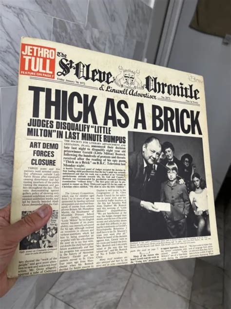 Jethro Tull Thick As A Brick Reprise Records 1972vinyl Lp Album 15