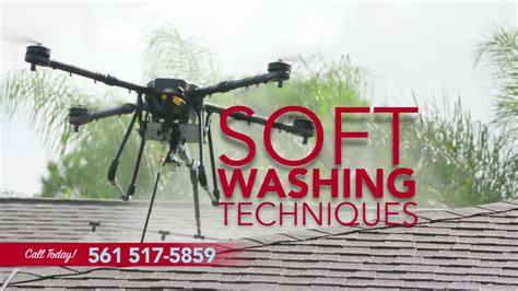 lavado drone soft washing roof drone hydroneclean customer care scorpion drones youtube