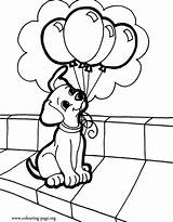 Cute Puppy Coloring Pages Puppies Balloons Holding Print Printable Drawings Dog Getcoloringpages Baby Sheet sketch template