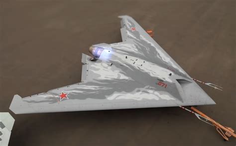 okhotnik russias  hunter stealth drone  test firing missiles fortyfive