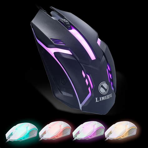 gaming mouse wired rgb backlit color  dpi adjustable comfortable