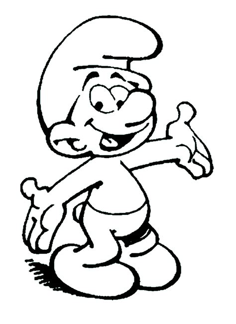 happy smurfs coloring page  smurfs kids coloring pages