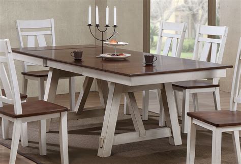 rustic white dining table  chairs winslow rectangular dining table