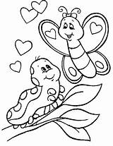 Caterpillar Butterfly Coloring Pages Getcolorings Color Printable Butt Kids sketch template