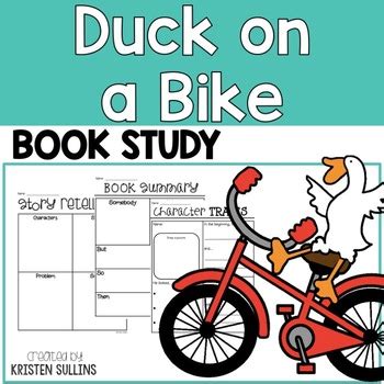 book study duck   bike  kristen sullins tpt