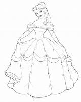 Coloring Pages Princess Dresses Disney Printable Getcolorings Color sketch template