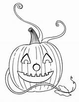 Halloween Coloring Pumpkins Lantern Jack sketch template