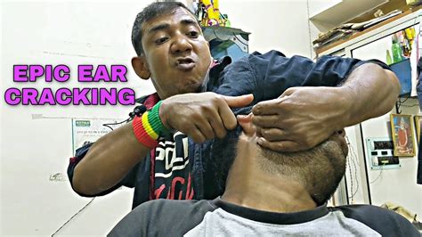 loud neck and ear cracking relaxing head massage stress free indian