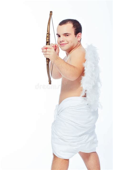 angel   bow posing stock photo image  symbol figure