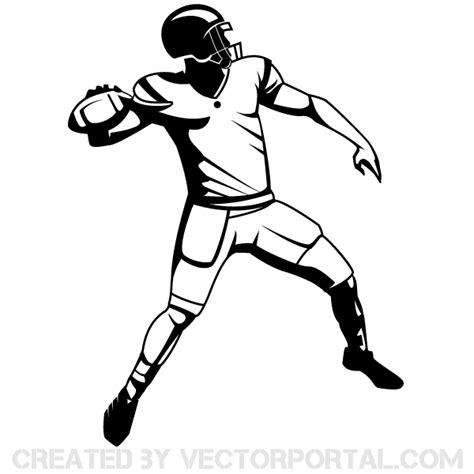 clip art football player   vector art clipartix