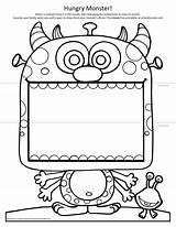 Hungry Coloring Herfamily sketch template