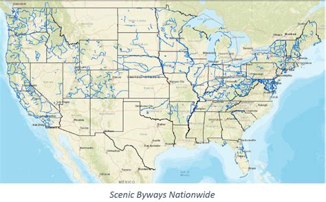 state scenic byways maps    scenic america