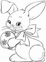 Coloring Bunny Pages Printable Easter Library Clipart sketch template