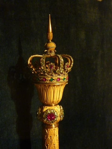 royal sceptre detail bavaria  gold diamonds emeralds