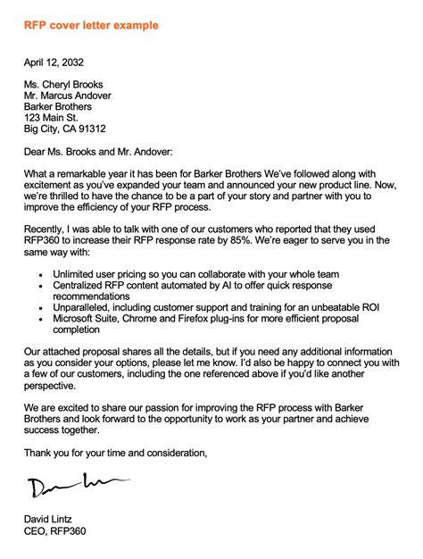 write  killer rfp cover letter template examples tips