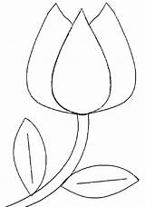 Tulip Printable Template Flower Stem Templates Patterns Flowers Coloring Tulips Applique Pattern Para Pages Print Stained Glass Tulipa Patchwork Sewing sketch template